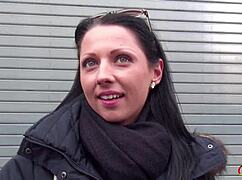 I spot this petite 18yo german teen july sun... seduce her for risky public car fuck outdoors.