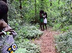 Big Tits Ebony Milf Catches Stepdaughter Showering and Dives In!