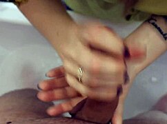 spying on stepson showering! mom washes sucks jerks his cock and swallows cum!!