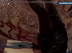 underwater flashing those bright russian tits turns beach crowd horny