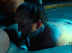 bbw takes massive blowbang backstage bareback big cocks deepthroat interracial sluts