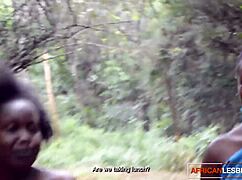 Big Tits Ebony Milf Catches Stepdaughter Showering and Dives In!