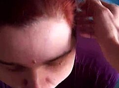 OMG Curvy BBW Sucks Fat Monster Cock Explodes Cum On Face!