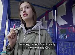 Ukrainian Smoker Pays Fine with Tits and Doggystyle Fuck