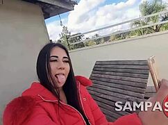 ninfeta natty's hot anal menage stuffs her friend's tight ass full of cum