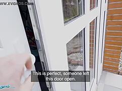 Ukrainian Smoker Pays Fine with Tits and Doggystyle Fuck