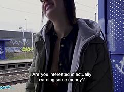 Ukrainian Smoker Pays Fine with Tits and Doggystyle Fuck