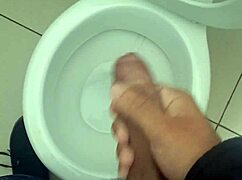 masturbating big cock day 6 of 365 solo young brazilian homemade bathroom handjob monster cock