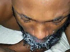 Black men dive tongues deep into juicy black pussy and big ass cheeks