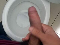 masturbating big cock day 6 of 365 solo young brazilian homemade bathroom handjob monster cock