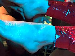 hey join this kinky foot party with goddesses licking toes and deepthroating