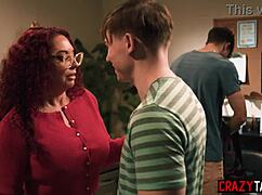 omg rough anal dp on this big tits milf teacher she's bent over begging for more 🍑🍆💦🔥