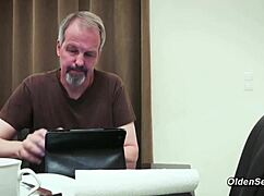 couldn't resist seducing stepdad in kitchen blew him fucked hard