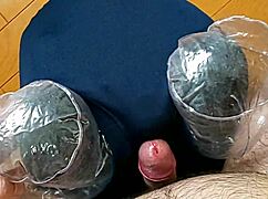 bloomers grind against buzzing vibrator in solo frenzy