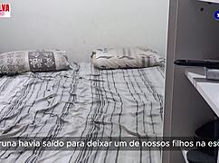 Fucking my wife hidden cam after fight - creampie her big ass pussy!