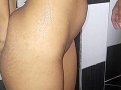 Latina Girlfriend Squirts From Intense Bathroom Blowjob Session