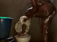 naijahomemadepussy drenches curvy body in steamy morning shower blast