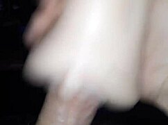 guy strokes monster big cock with toys close up