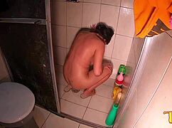 rebecca santos shaves big ass while bibi showers?