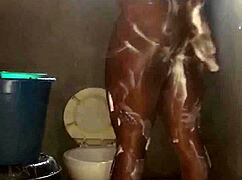 naijahomemadepussy drenches curvy body in steamy morning shower blast