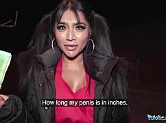 public agent seduces sexy asian babe big tits ass outdoor pov