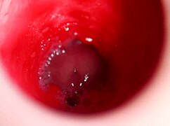 oiled redhead fuck doll filled deep with monster cock anal cumshot