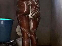 naijahomemadepussy drenches curvy body in steamy morning shower blast