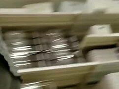 granny's fat ass in the shop turns into a filthy trap you can't escape