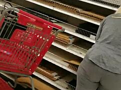 granny's fat ass in the shop turns into a filthy trap you can't escape