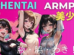 😍 Beautiful 18+ hentai girls stare showing sexy armpits 🔥