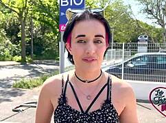 leila 18yo dildos her slutty hole before hard fucking