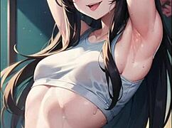 😍 Beautiful 18+ hentai girls stare showing sexy armpits 🔥