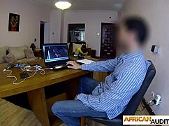 Hot Ebony Teen Clarice Gulps Huge Cock Spits After Rough Casting