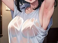 😍 Beautiful 18+ hentai girls stare showing sexy armpits 🔥