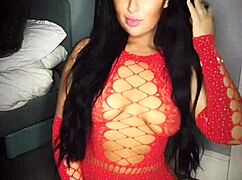 British girlfriend teases with her horny solo toy play on webcam