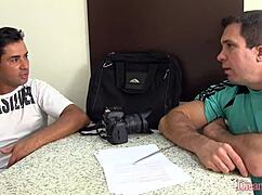 Hot Tranny Melyna Merli Gorges on Two Throbbing Cocks in 3some