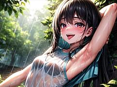 😍 Beautiful 18+ hentai girls stare showing sexy armpits 🔥