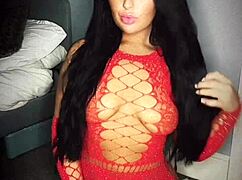 British girlfriend teases with her horny solo toy play on webcam