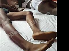 My big cock black friend licks and fucks my ebony friend's wet tits and ass after tests help