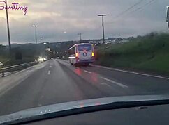 my cop husband almost catches me riding monster cock in the car outdoors