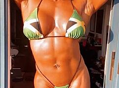 dig this erotic muscle babe's hot fbb body worship?