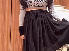 Big Tits Crossdressing Ladyboy Masturbates Quietly in Private Shoot