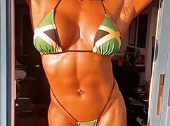 dig this erotic muscle babe's hot fbb body worship?