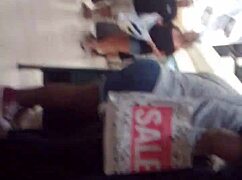 candid voyeur catches old black shop ass folding perfectly