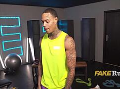 i'm the assertive fitness trainer makin' this brunette client drip wet ridin' bbc cowgirl in the gym workout