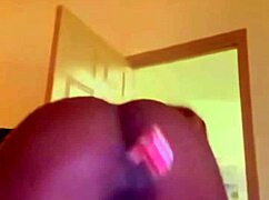 lola black tempts her ass with festive candy cane toy