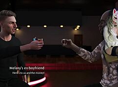 whoa busty milf chokes hard on huge dildo in golden boy cosplay game 😩💦