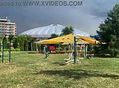 wet sluts rip clothes for dripping pussy action at aquapark