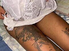 Skinny tattooed stepdaughter rides cock till i explode inside