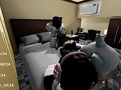 she brought friends over for my first wild foursome fuck fest riding doggystyle